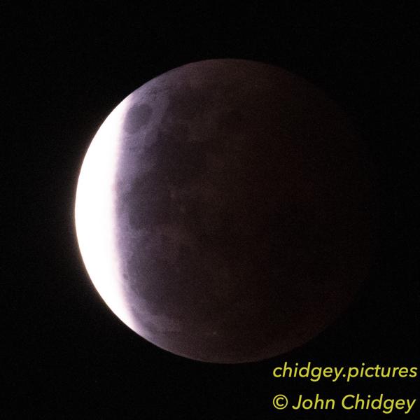 Blood Moon: Photographing the Blood Moon was much harder than I expected. Many settings and many attempts and I like this one the best from an artistic sense. The image hasn’t been adjusted unevenly, and contrasts the bright still-lit left hand fingernail of the moon, whilst showing the transition into red across to the right.